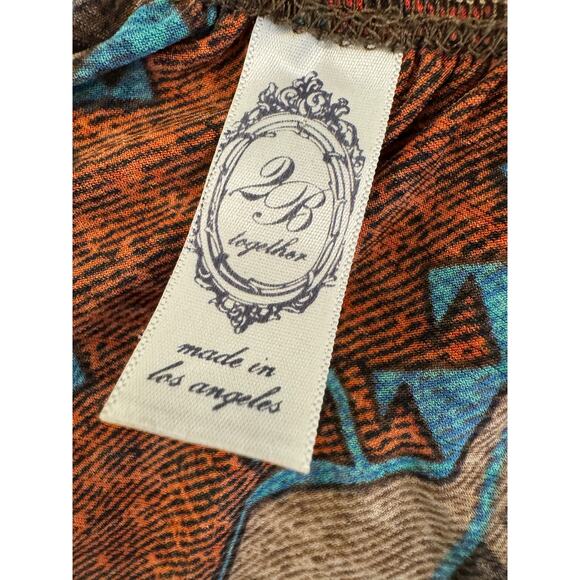 Stretchy Boho Bell Sleeve Fringe Western Southwestern Off Shoulder Sexy Dress XL - Picture 2 of 9